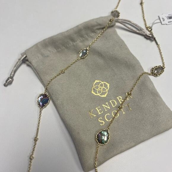 Kendra Scott Gwyneth Gold Strand Necklace NWT - Picture 15 of 16